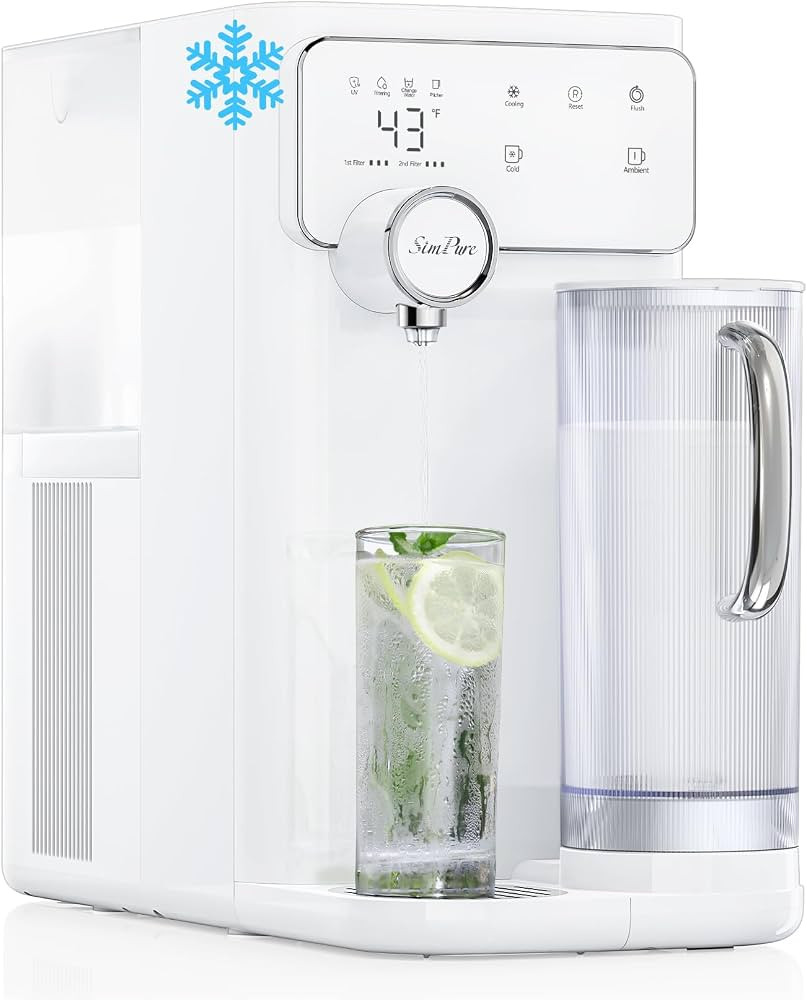 SimPure Y10C Upgraded Cold Water Reverse Osmosis Water Filter, Zero-Install UV Countertop Reverse... | Amazon (US)