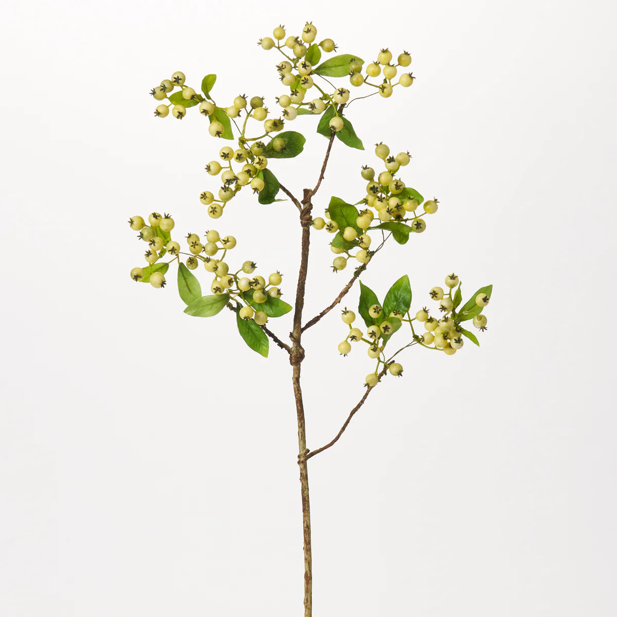 Green Faux Botanical Berry Branch Wired Stem Spray - 21" | Darby Creek Trading
