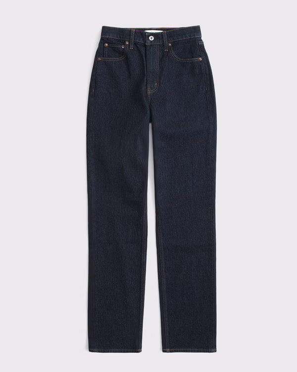 Women's Curve Love Ultra High Rise 90s Straight Jean | Women's Bottoms | Abercrombie.com | Abercrombie & Fitch (US)