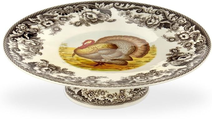Spode Woodland Turkey Footed 10.5" Cake Plate | Amazon (US)