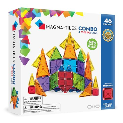 MAGNA-TILES® Combo 46-Piece Magnetic Construction Set, The Original Magnetic Building Brand | Amazon (US)