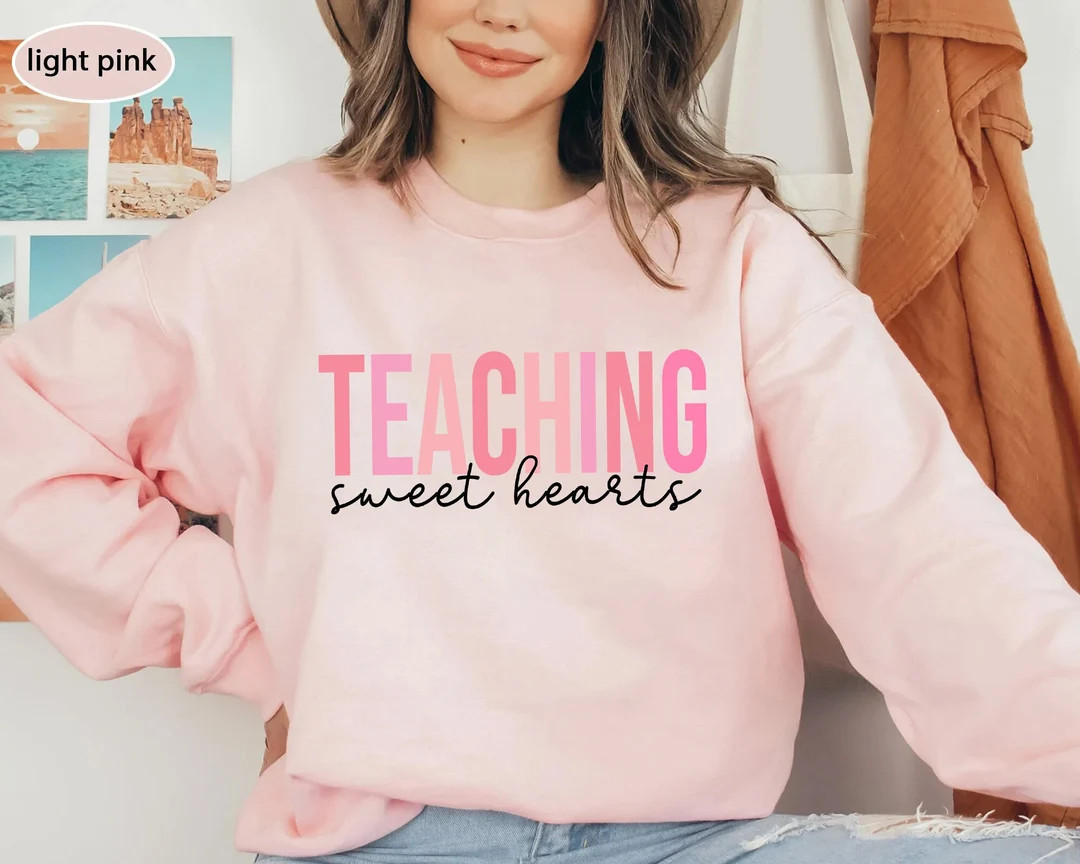 Teaching Sweethearts Tshirt Funny Valentine's Day Teacher - Etsy | Etsy (US)