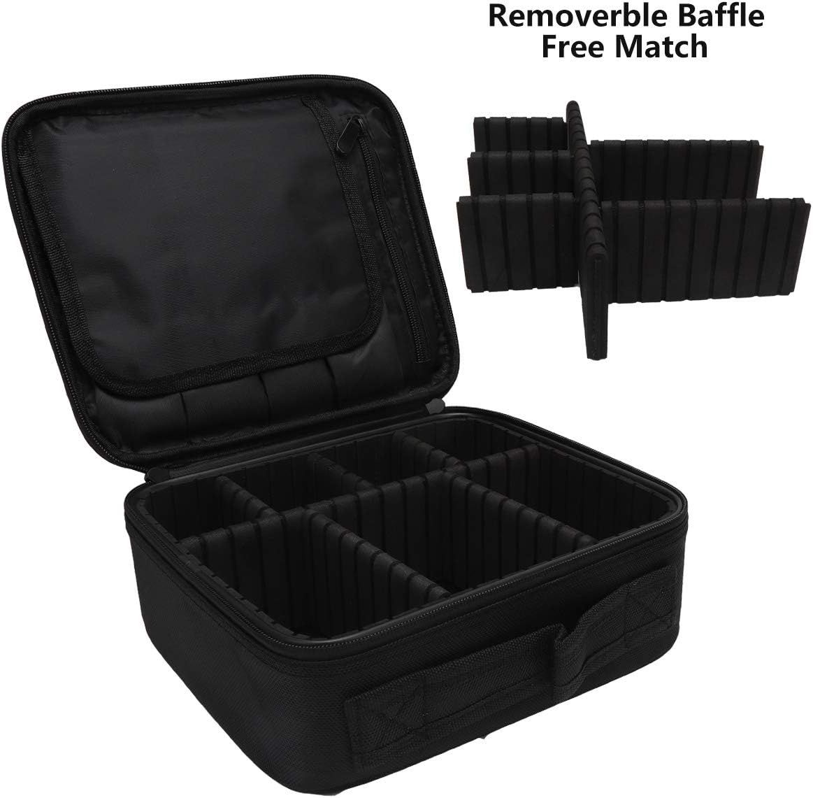 Travel Makeup Case，Multifunction Cosmetic Bag Organizer Portable Storage Bag with Adjustable Di... | Amazon (US)