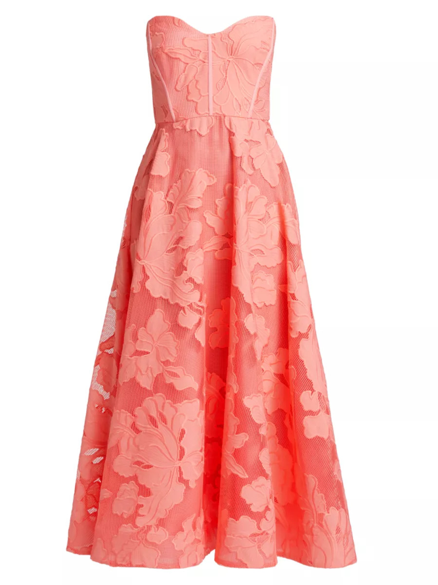 Desi Floral Lace Maxi-Dress | Saks Fifth Avenue