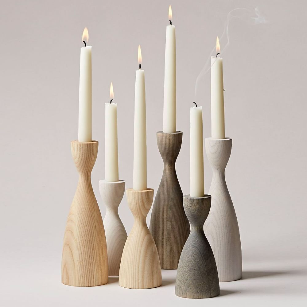 Pantry Candlestick, Small, Gray | West Elm (US)