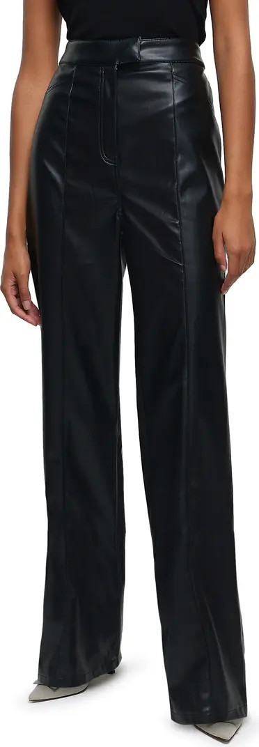 High Waist Faux Leather Straight Leg Pants | Nordstrom