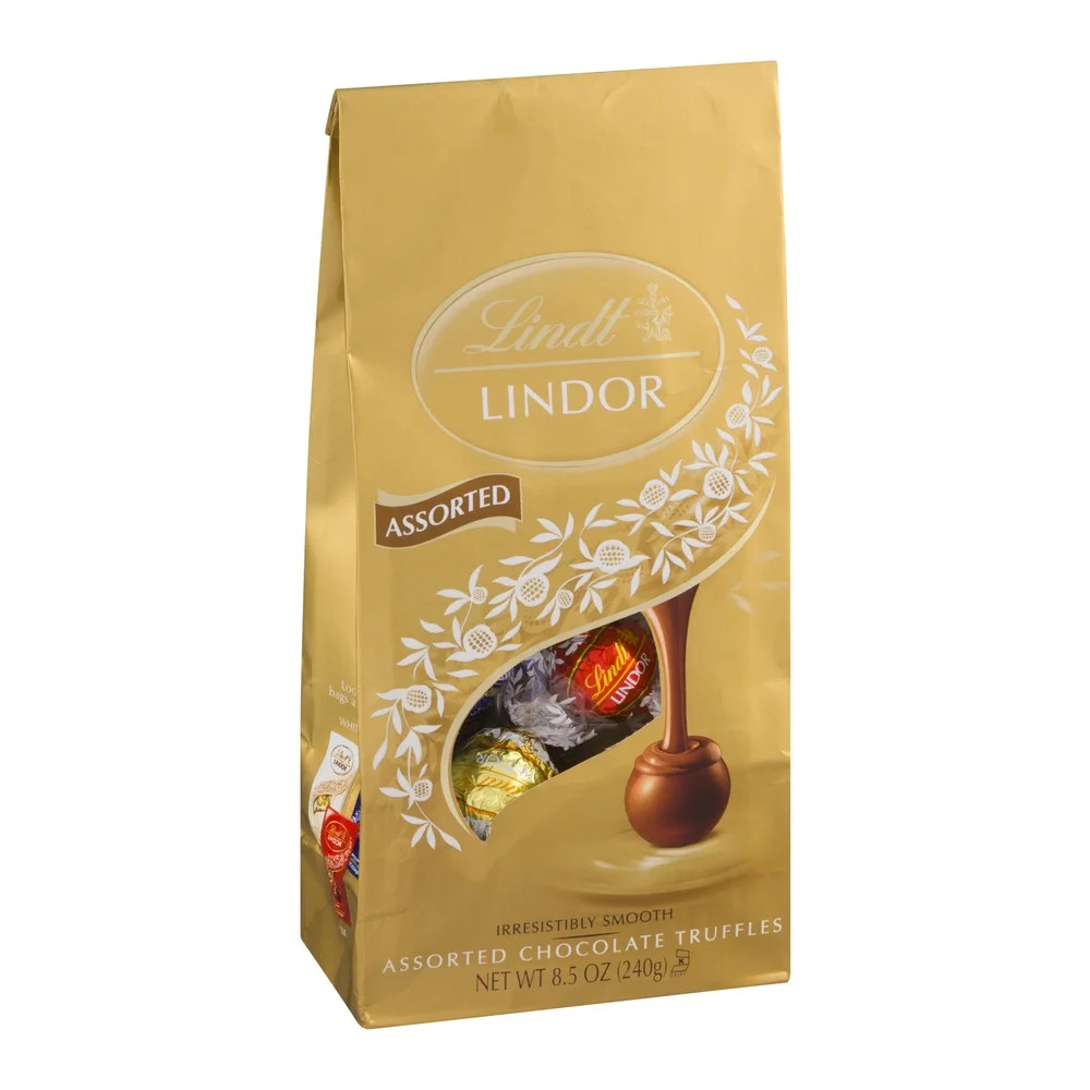 Lindt Lindor 3 Flavors Assorted Chocolate Candy Truffles, 8.5 oz Bag | Walmart (US)