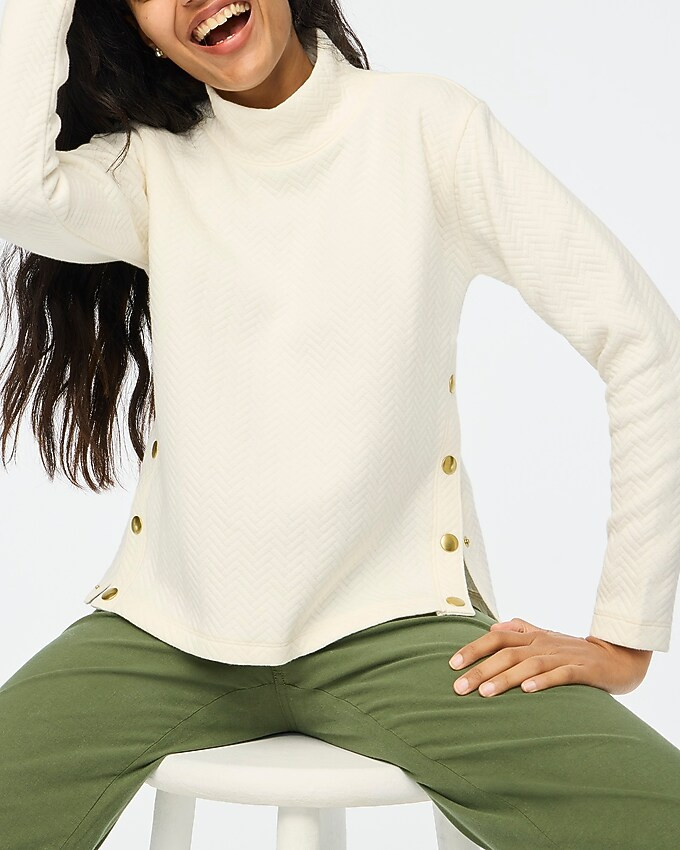 Quilted mockneck sweater | J.Crew Factory