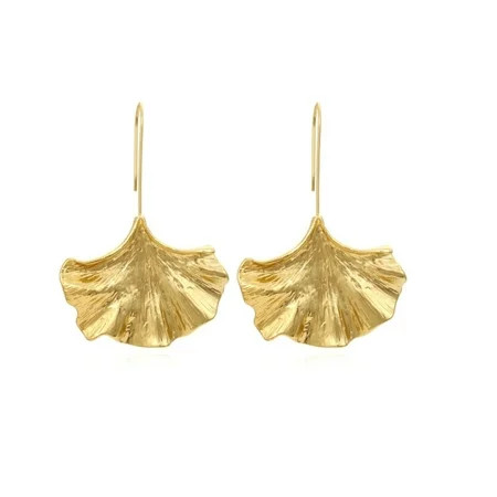 Goldtone Ginkgo Leaf Drop Earrings | Walmart (US)