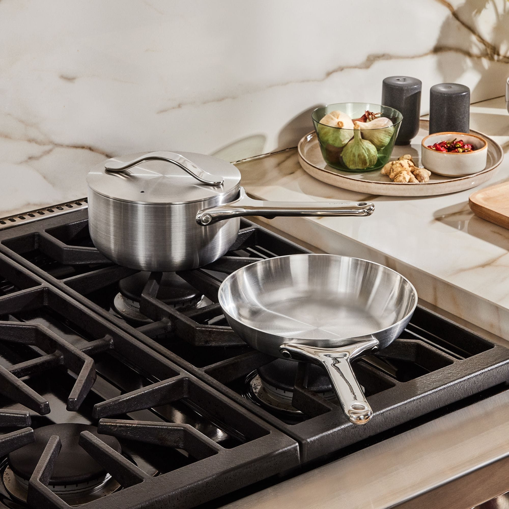 Stainless Steel 8"" Fry Pan | Non-Stick, Non-Toxic, Heavy Duty, Professional-Grade Stainless Steel Pans | Induction-Compatible & Oven-Safe | Caraway | Caraway