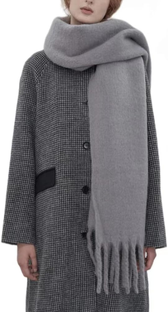 Women Chunky Scarf, Soft Warm Winter Scarf for Cold Weather, Christmas Blanket Scarves Pashmina S... | Amazon (US)