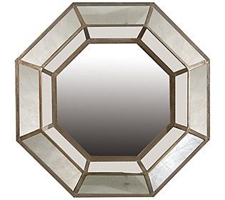 Octagonal Mirror with Bronze Trim by Valerie | QVC