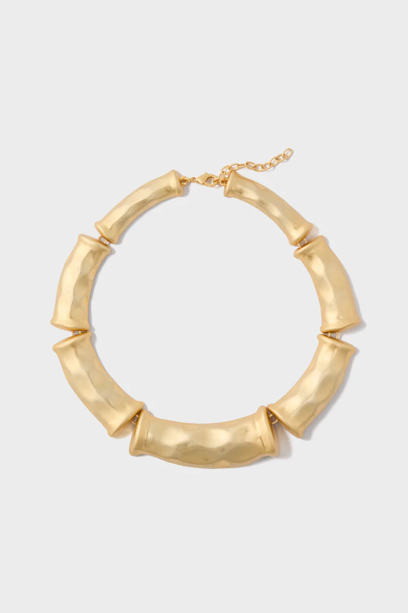 Gold Bamboo Arles Collar Necklace | Tuckernuck (US)