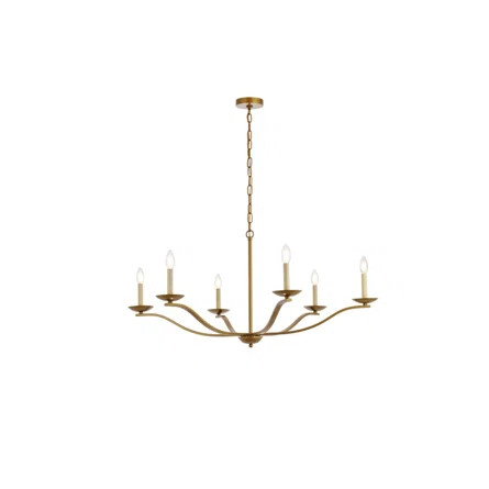 Three Posts™ Henton 6 - Light Candle Style Wagon Wheel Chandelier | Wayfair | Wayfair North America