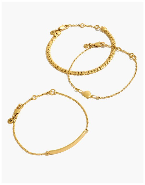 Three-Pack Chain Bracelet Set | Madewell