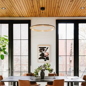 Perforated Single LED Chandelier (35") | West Elm (US)