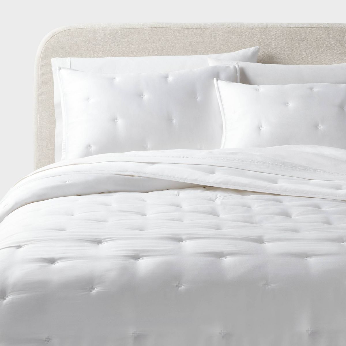 3pc King Luxe Lyocell Comforter and Sham Set White - Threshold™ | Target