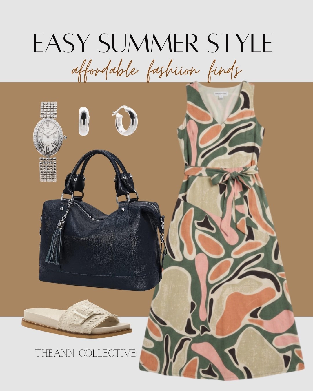 Easy summer dress outfit with affordable fashion finds.
A printed midi dress, comfortable sandals, a classic handbag, and simple silver accessories are all it takes to create an effortless summer look. I love pulling outfits together with pieces that work well together rather than buying a whole new wardrobe.
Here are the pieces you can pull together to create an outfit like this.
#LTKStyle #LTKFindsUnder100 #SummerStyle #MidiDress #CasualStyle #EverydayOutfit #tjmaxx #marshalls

#LTKSeasonal