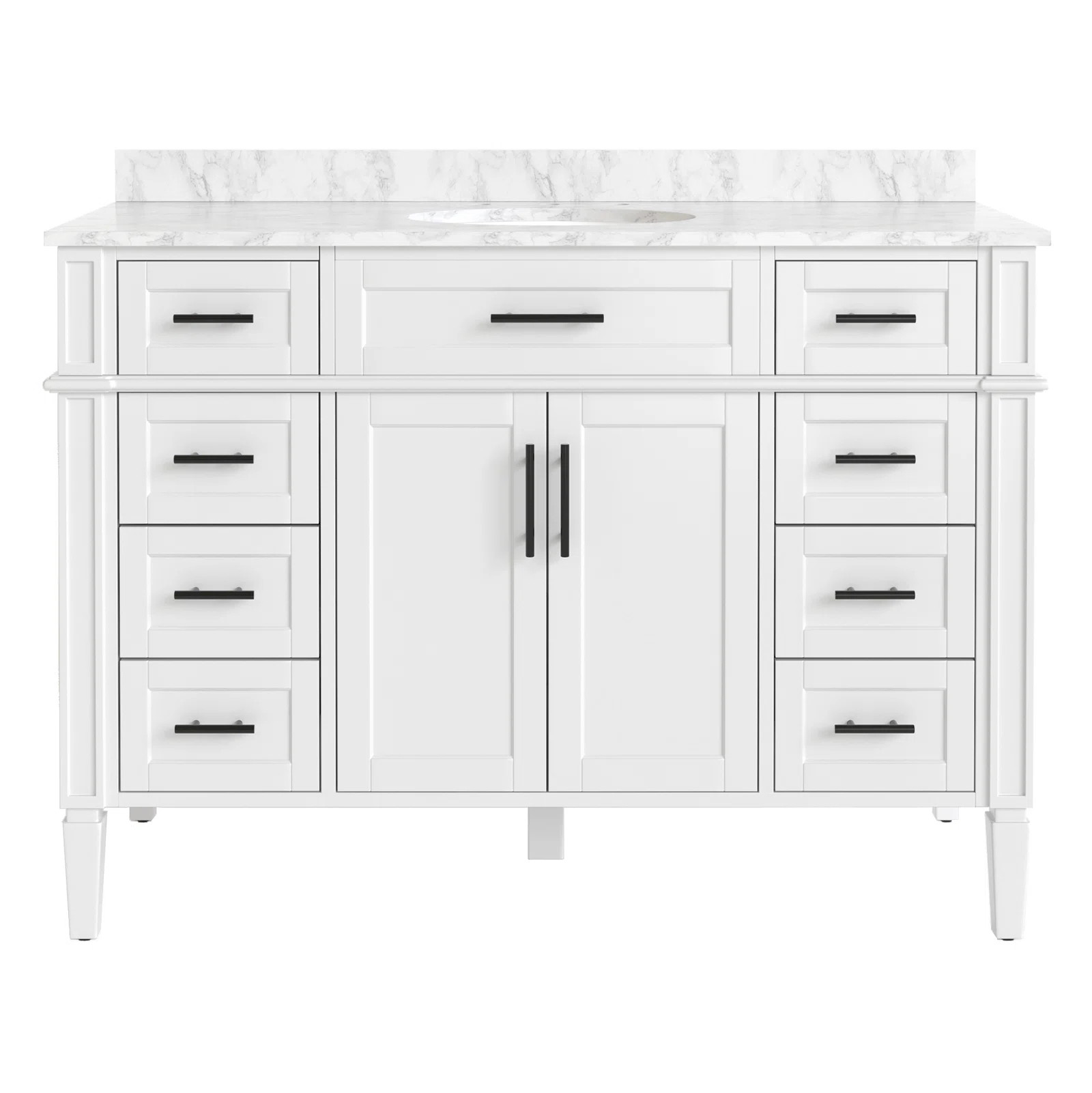 Charlton Home Dayan 48'' Single Bathroom Vanity with Engineered Marble Top & Reviews | Wayfair | Wayfair North America