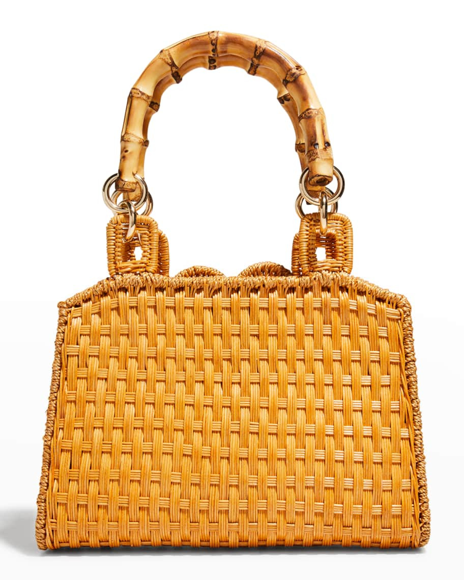 Manuela Wicker Top-Handle Bag | Neiman Marcus