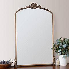 Adeline Antique Gold 26" x 38 3/4" Ornate Wall Mirror | Lamps Plus