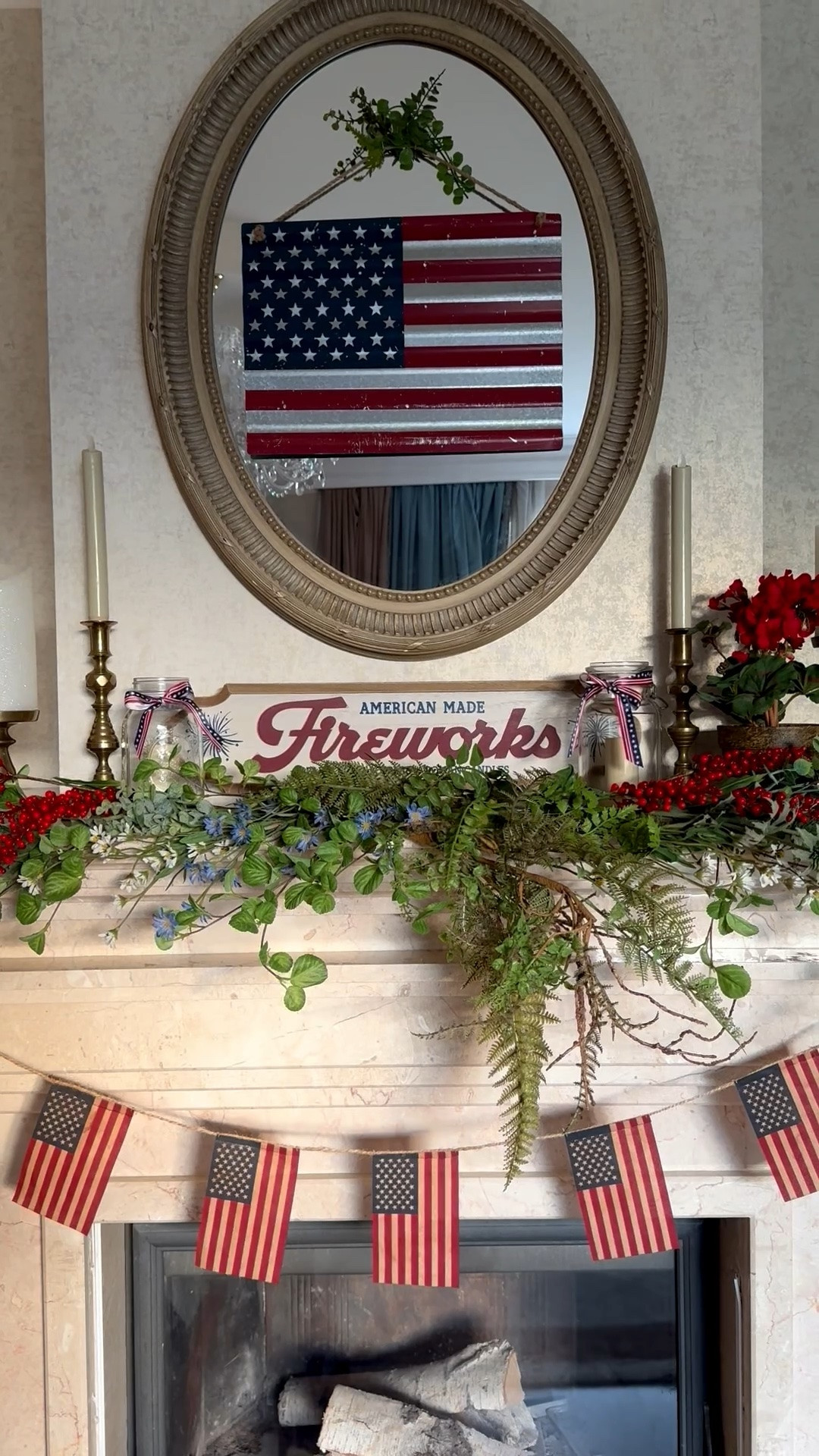 Memorial Day, Fourth of July home decor, American flag decor, red white and blue decorations

#LTKHome #LTKSeasonal #LTKSaleAlert