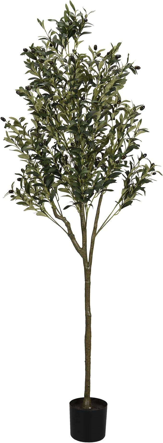 Artificial Olive Tree, 6FT (72”) Tall Faux Olive Tree with Plastic Nursery Pot and Adjustable B... | Amazon (US)