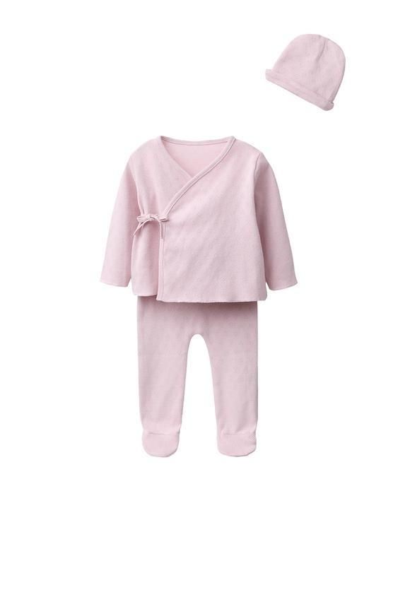 HEART PRINT NEWBORN SET AND POUCH | Zara US