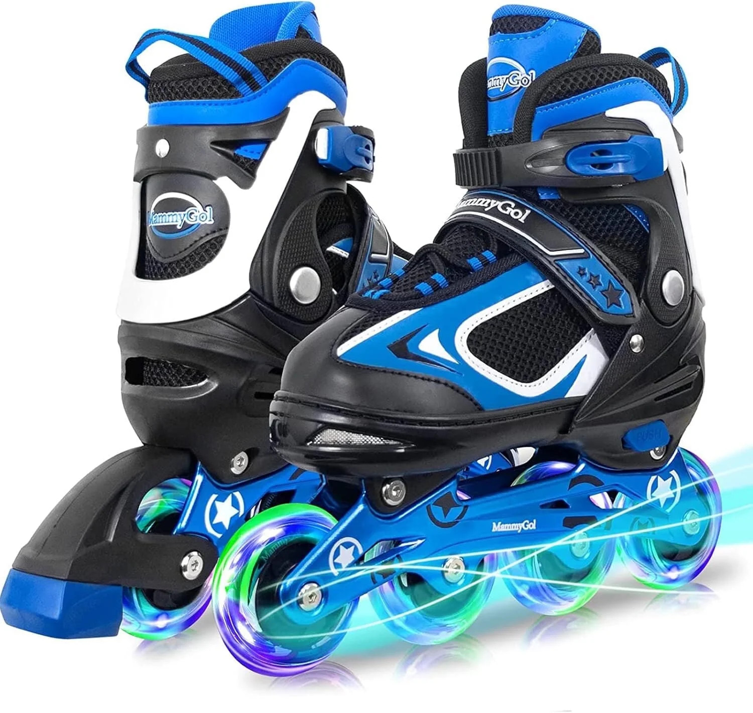 MammyGol Adjustable Inline Skates with Light-Up Wheels for Boys Girls Outdoor Sports, Comfort You... | Walmart (US)