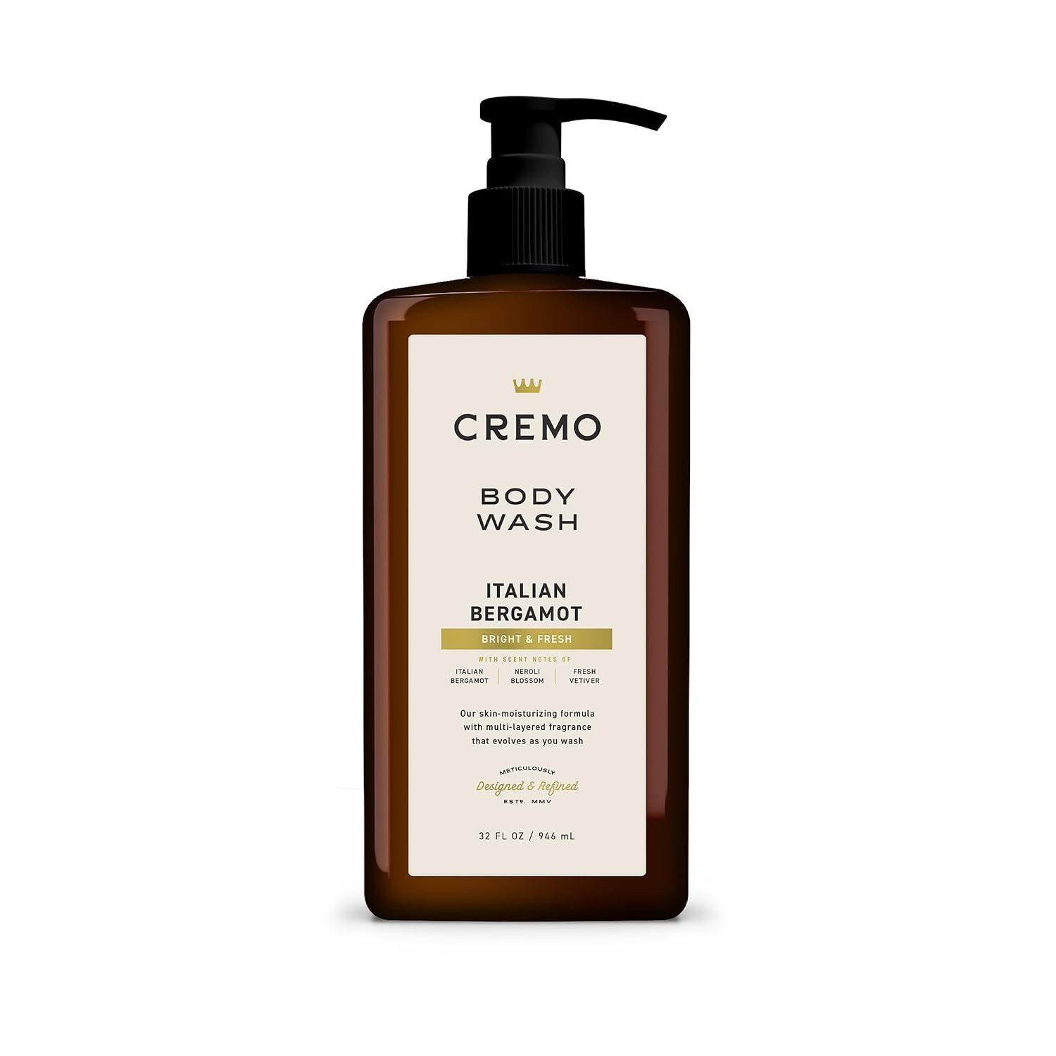 Cremo Body Wash for Men, Italian Bergamot, 32 Fl Oz | Amazon (US)