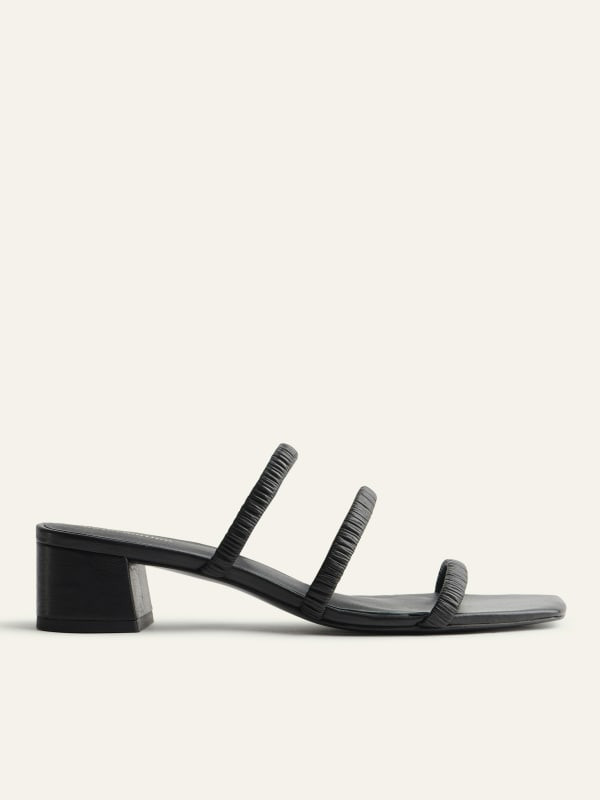 Assunta Strappy Block Heel Mule | Reformation (Global)