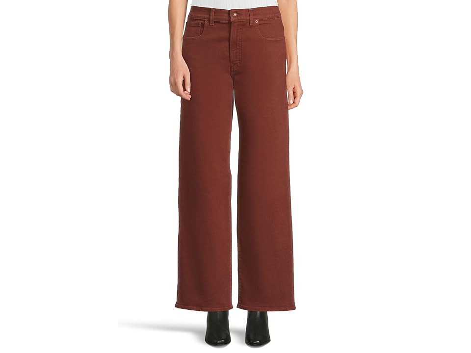 Madewell Perfect Vintage Wide-Leg Jean in Deep Redwood Women's Jeans Deep Redwood : 26 31, Cotton/Denim/Elastane | Zappos