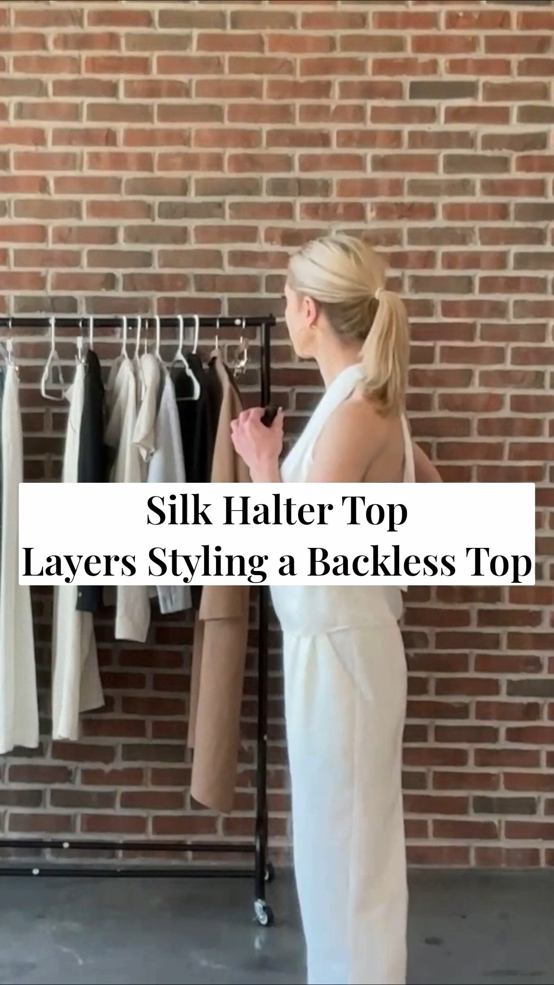 Silk Halter Top w Layers Styling a Backless Top spring outfits for women LTK spring trends LTK spring LTK petite size friendly gorgeous top !

#LTKspringtrends #LTKspring 

#LTKPetite