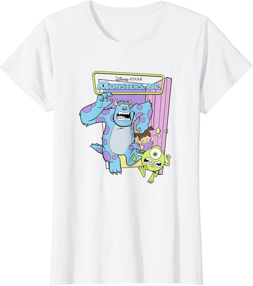 Disney Pixar Monsters, Inc. Sulley Mike Boo Best Trio Logo T-Shirt | Amazon (US)