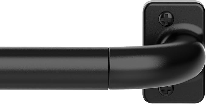 Black Curtain Rods for Windows 66 to 120, 1 inch Blackout Wrap Around, Adjustable Heavy Duty Curt... | Amazon (US)