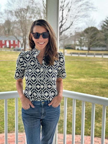 It might be false spring but I’m busting out some pretty new spring items like this Sezane top. It’s so beautiful in person & buttons so it’s pumping/nursing friendly. I’m wearing my smaller size. 

#LTKSeasonal #LTKstyletip #LTKover40