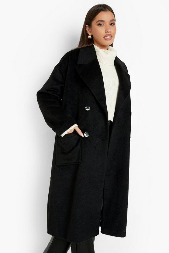 Brushed Wool Look Coat | Boohoo.com (US & CA)