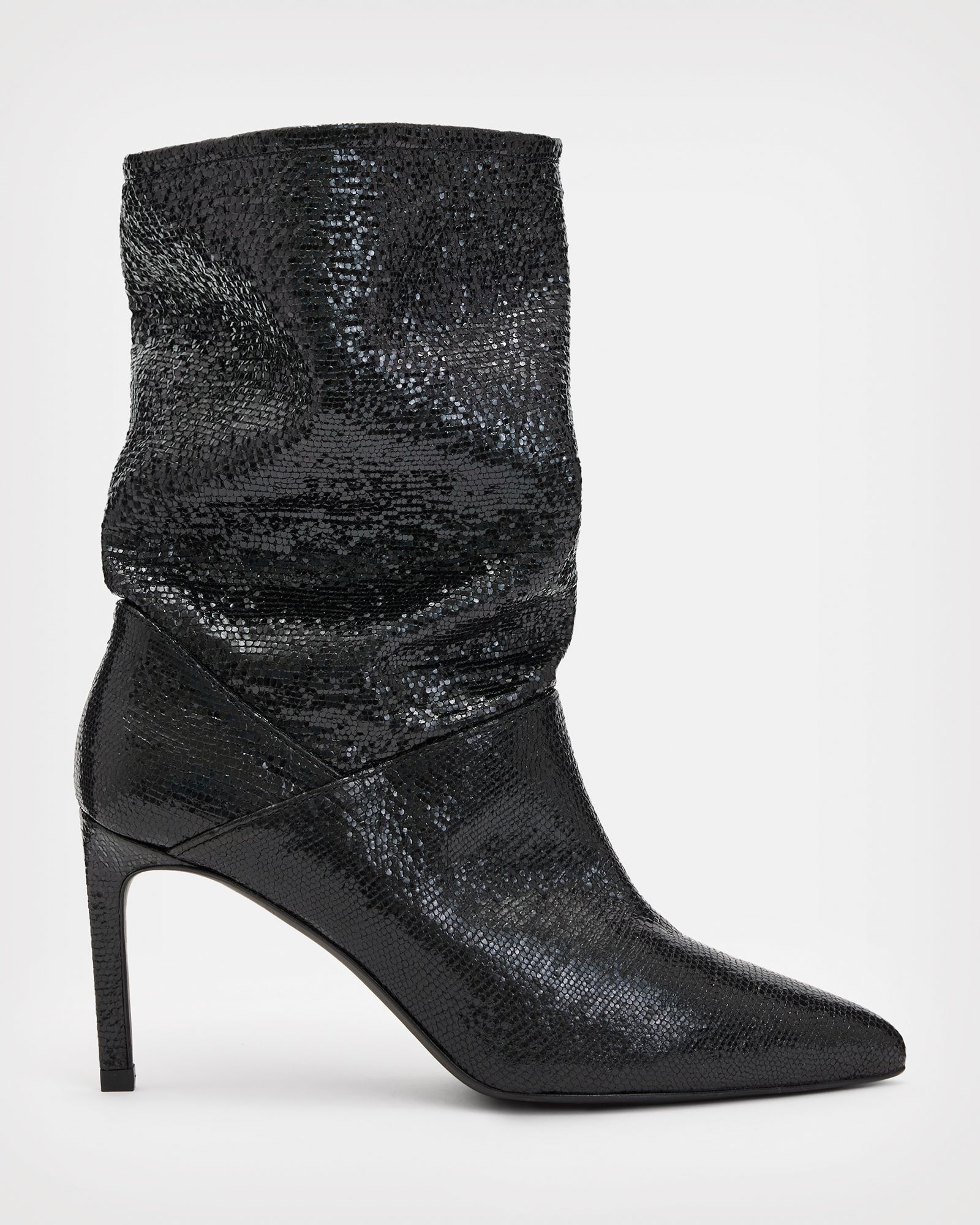 Orlana Shimmer Leather Boots | AllSaints US