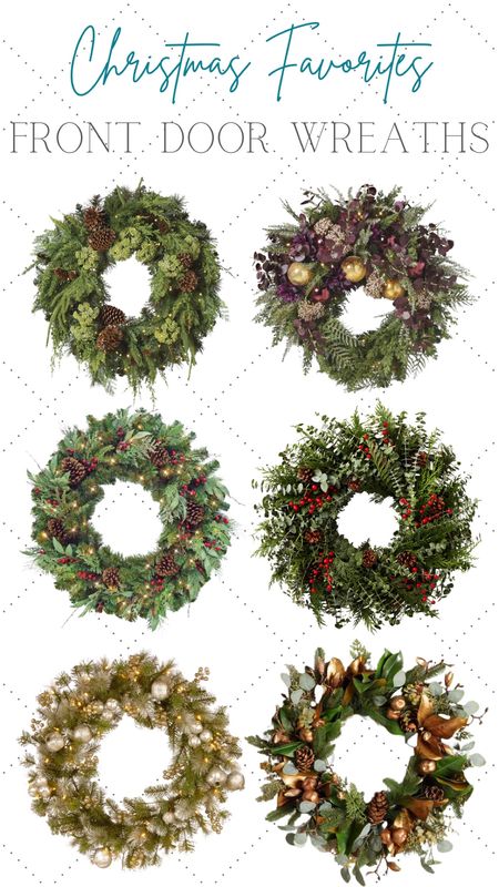 Favorite Christmas wreaths front door pine cedar eucalyptus Fraser fir 

#LTKHoliday #LTKhome #LTKSeasonal