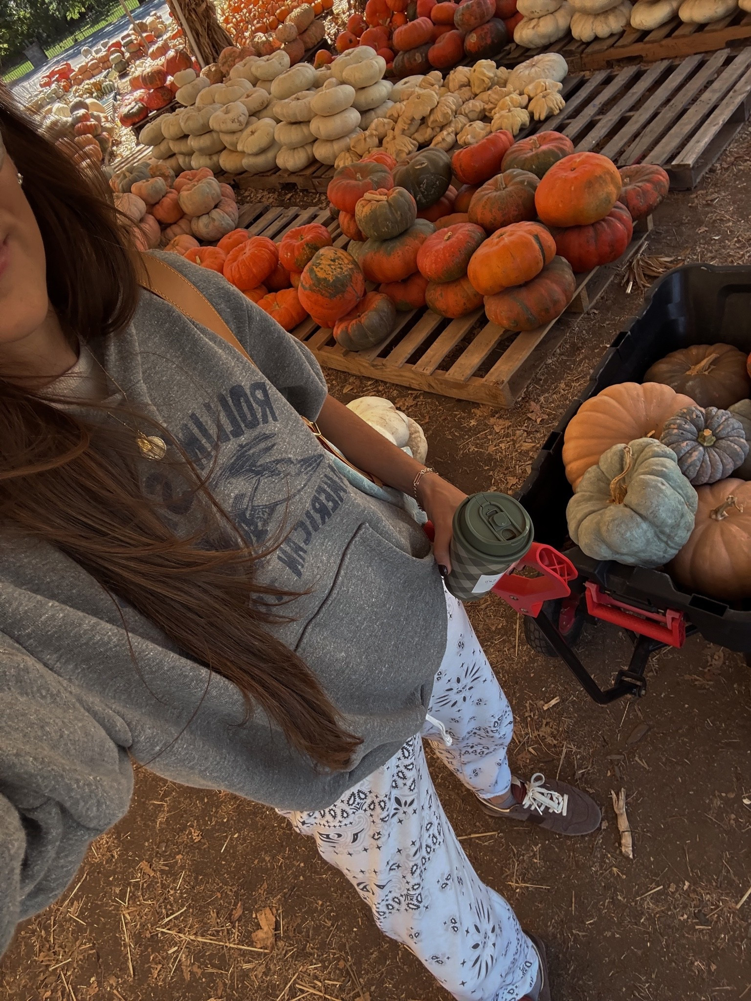 Fall comfy outfit. Bandana sweatpants. Wearing size small. #fallootd