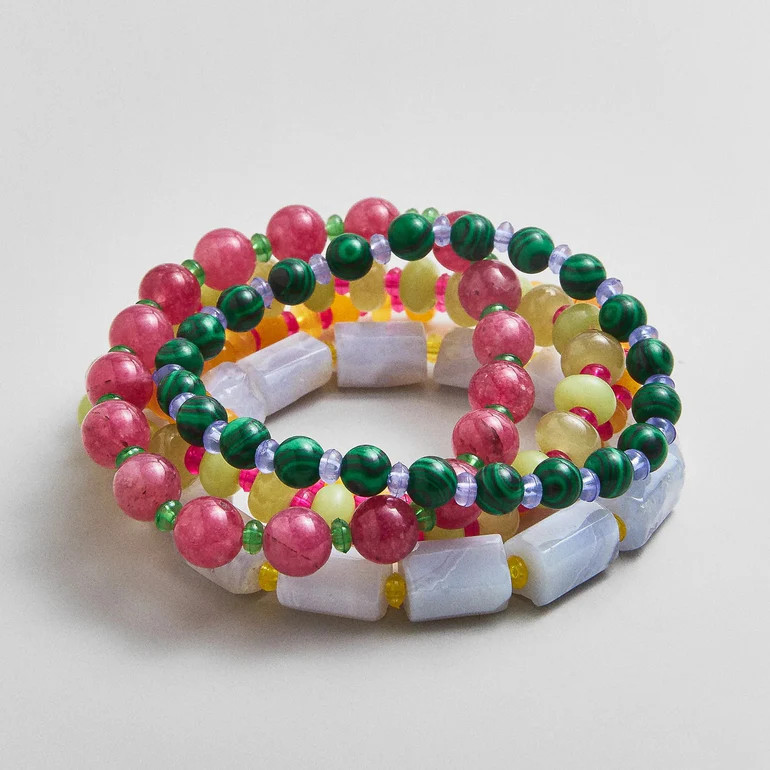 Darcy Semi-Precious Beaded Bracelet Set - Vibrant Multi | BaubleBar