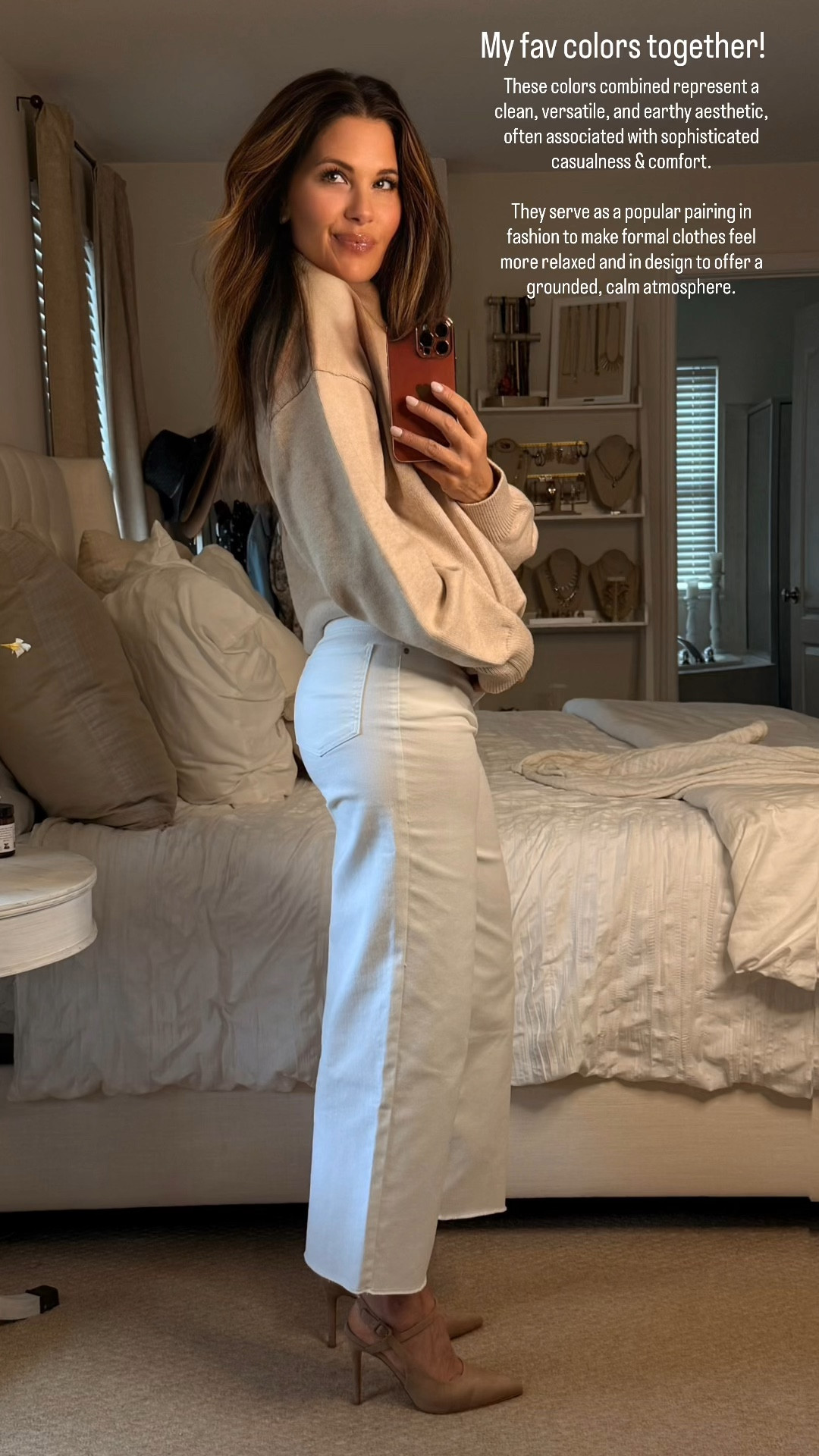 These are by far my favorite colors together. 

I hope this is the last I’ll be wearing this sweater for a while, but I absolutely love it and you should grab it because the price is right and the quality is amazing. 

Sweater - (size up 1) if you want an oversized look //jeans - tts//heels - tts￼

#LTKdayinmylife #LTKOver40