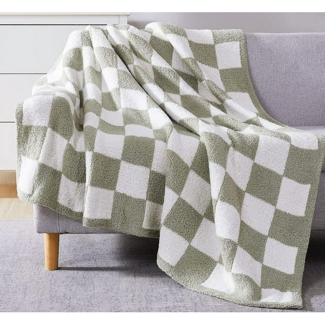 EMME Checkered Blanket Queen Size - 80"*90" Grey Soft Fluffy Warm Bed Blankets Bed, Camping, Picn... | Walmart (US)