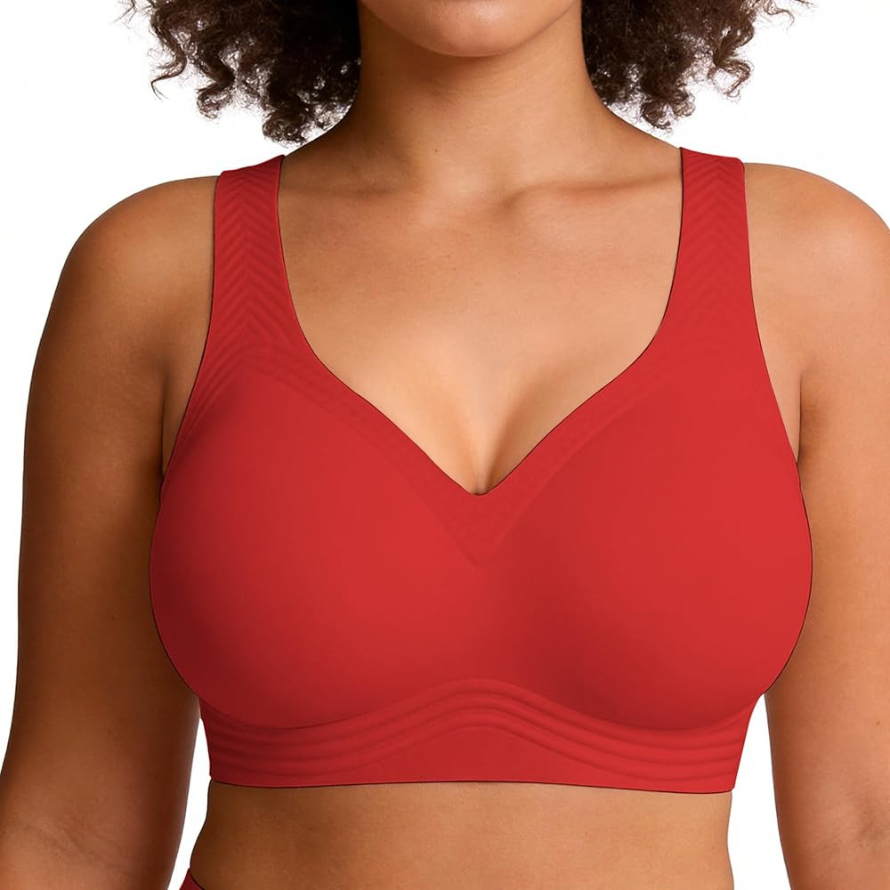 Soft Intention Jelly Wireless Bra Seamless Push Up Full Coverage Supportive Everyday Sport T-Shir... | Amazon (US)