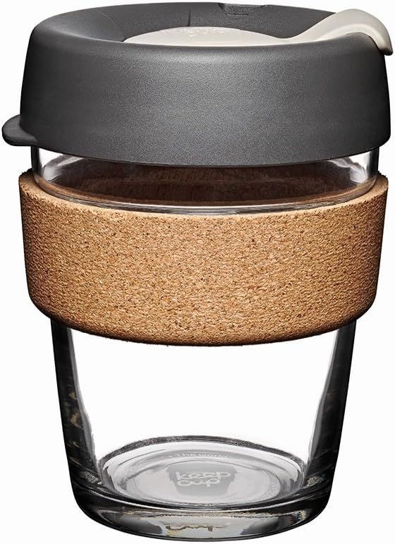 KeepCup 12oz Reusable Coffee Cup. Toughened Glass Cup & Natural Cork Band. 12-Ounce/Medium, Press | Amazon (CA)