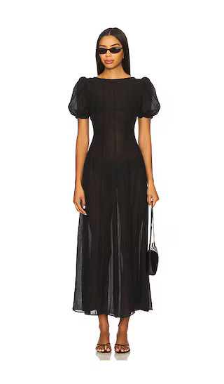 Emory Midi Dress in Black | Revolve Clothing (Global)
