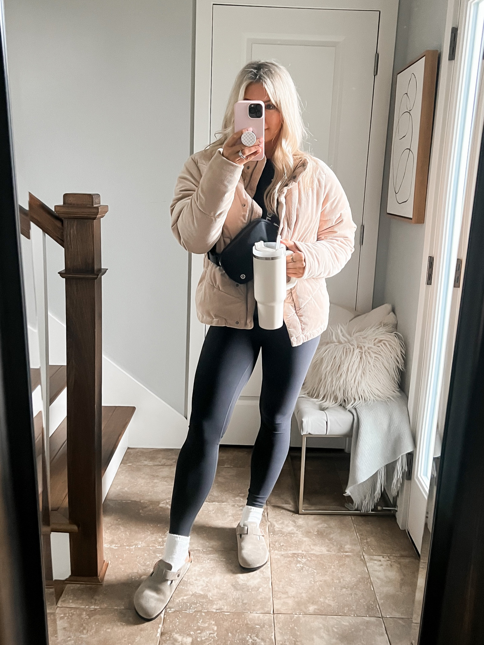 New Super High Rise Align leggings with Boston Birkenstocks and my favorite jacket that feels like a pillow. Corduroy puffer  

#LTKSeasonal #LTKstyletip #LTKunder100