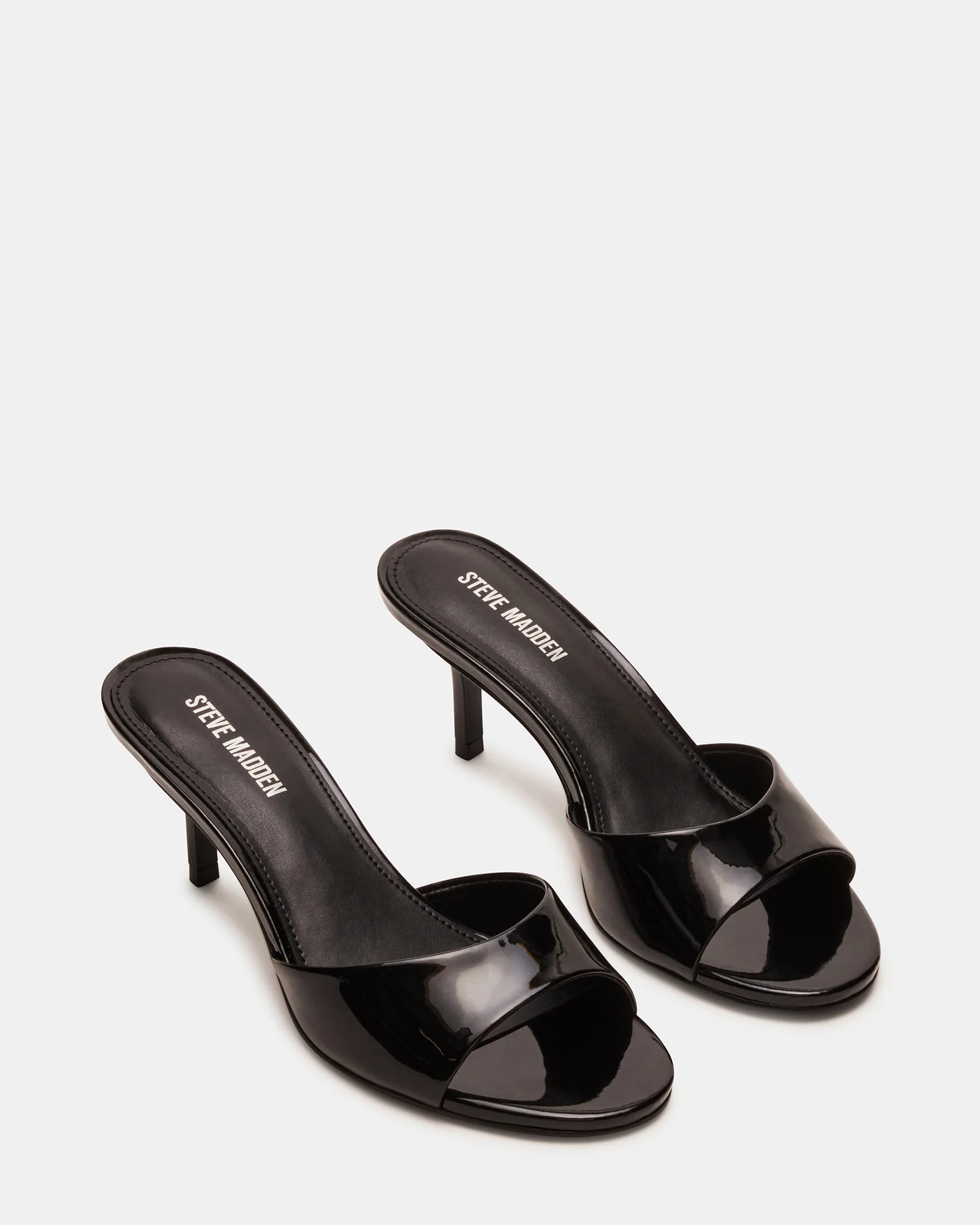 KENDRIX Black Leather Women's Mule Heel | Steve Madden (US)