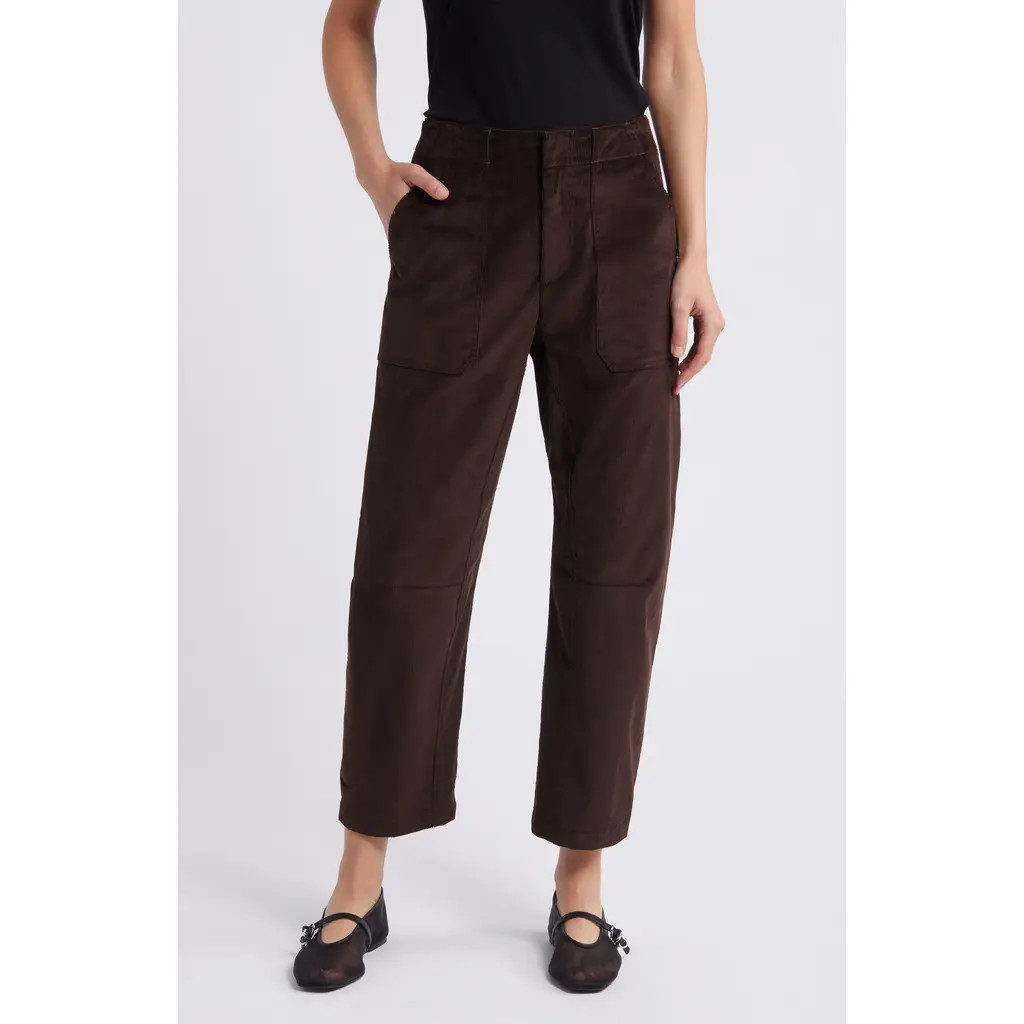 rag & bone Leyton Corduroy Straight Leg Pants in Dark Brown at Nordstrom Rack, Size 2 | Nordstrom Rack