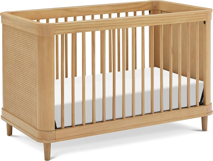 NAMESAKE Marin with Cane 3-in-1 Convertible Crib in Honey and Honey Cane, Greenguard Gold Certifi... | Amazon (US)